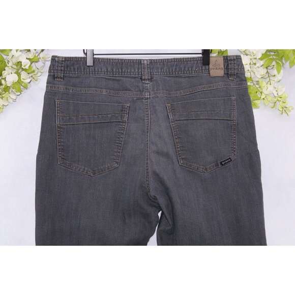 PrAna Men's Jeans Slim Fit Gray Charcoal Breathe Straight Stretch Denim 38x32 - Picture 4 of 7